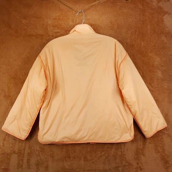 ZARA Jacket Girls Size 11 Orange Puffer Lightweight Packable Boxy - Picture 4 of 9